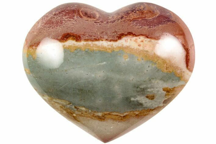 Wide, Polychrome Jasper Heart - Madagascar #205258